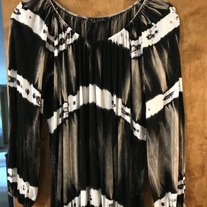 Urban X tie dye peasant top